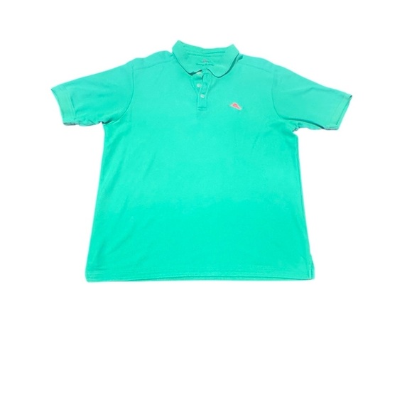 Tommy Bahama Green Polo Shirt Short Sleeve Mens Size Large Golf - Picture 4 of 9